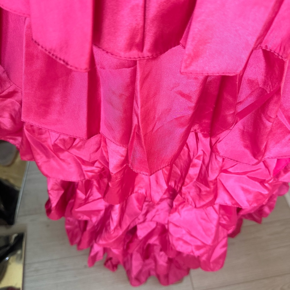 Stance Pink Strapless Ruffled Gown for Prom - Picture 3 of 4
